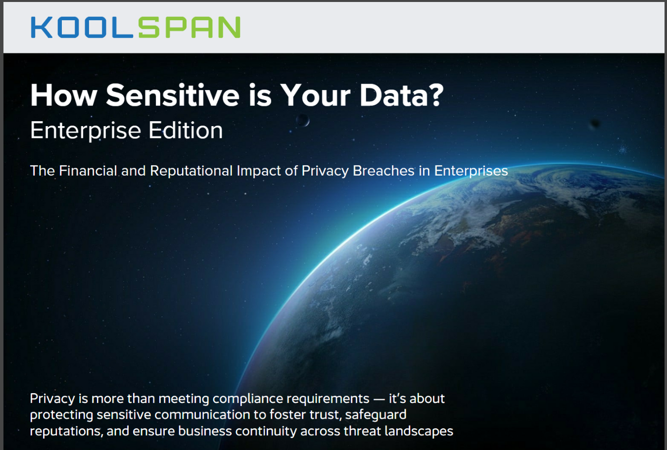 >How sensitive is your data?