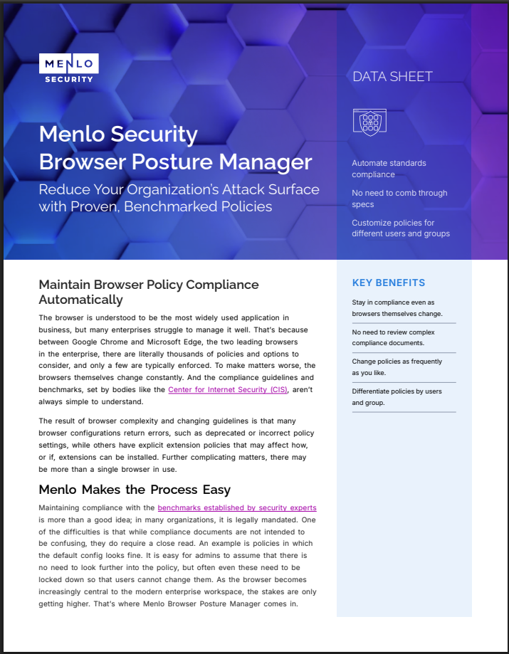 >Reduce attack surface with proven, benchmarked policies